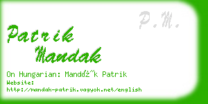 patrik mandak business card